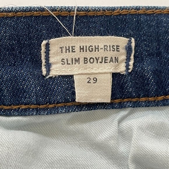 Madewell The High-Rise Slim Boyjean G7199 Milton Wash Women’s sz 29 Distressed - Picture 7 of 12